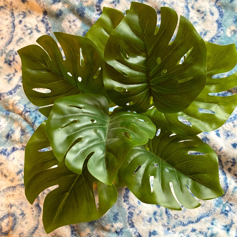 faux monstera plant